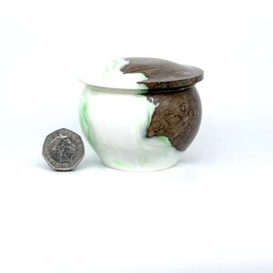 Resin and wooden trinket box