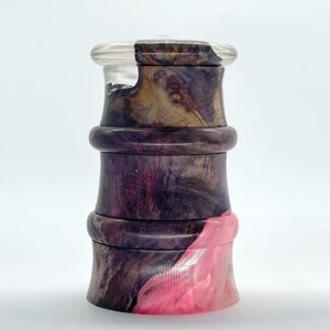 Alternative view of Pink resin and wooden jewellery box