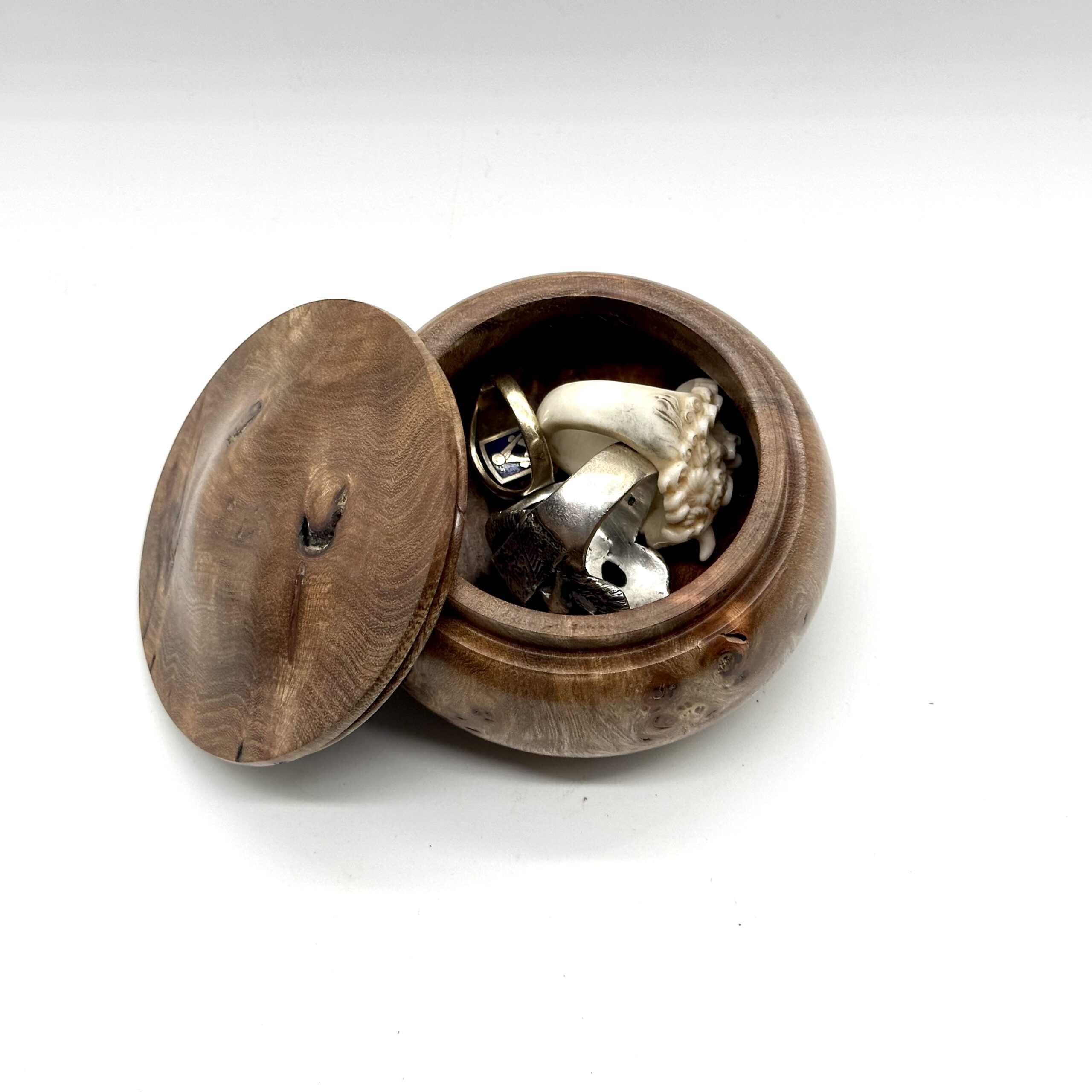 Elm burl trinket box 5 - Image 7