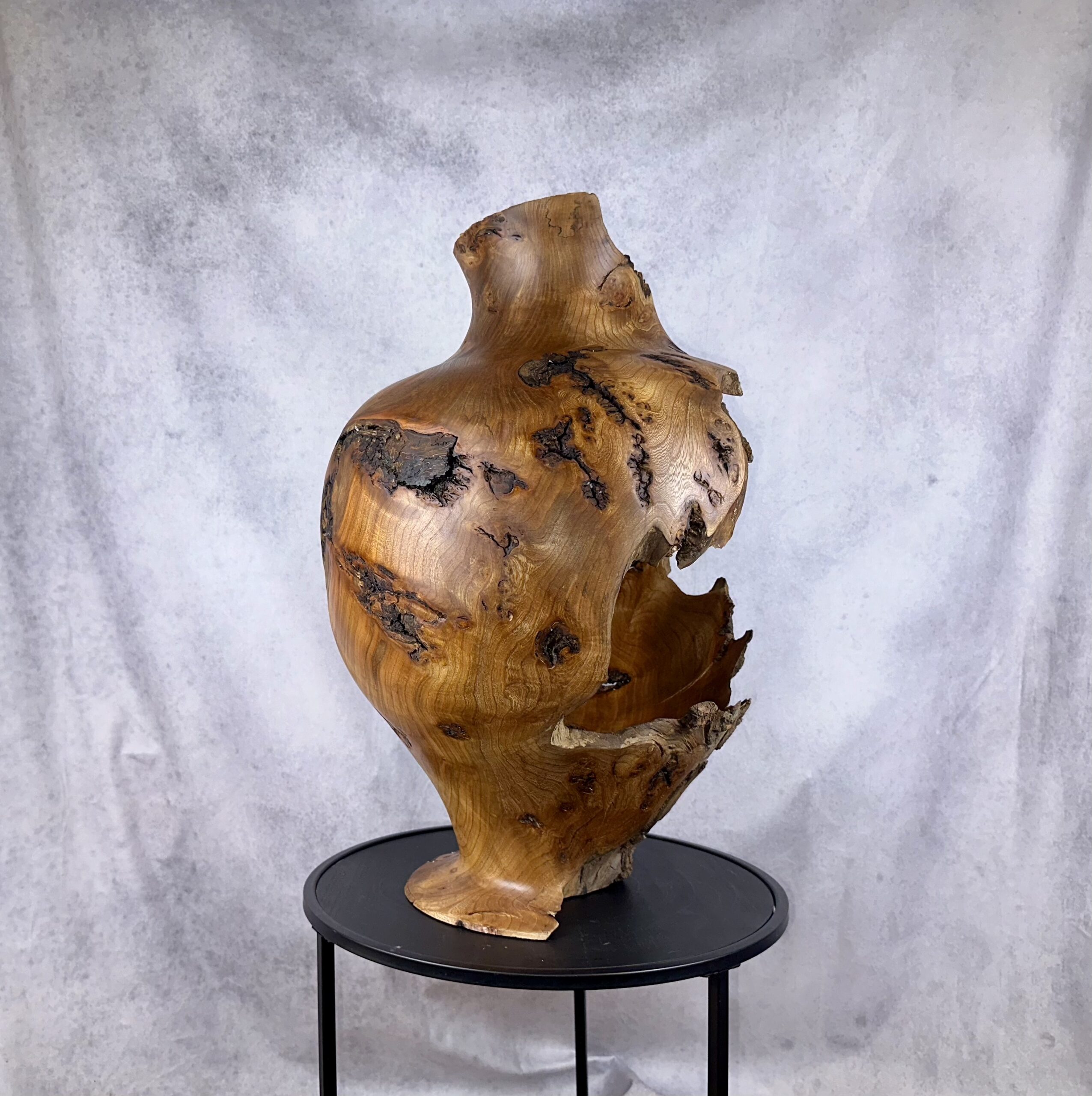 Elm Burl Greek-style Vase Sculpture