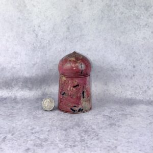 Pink stabilised maple burl lidded box