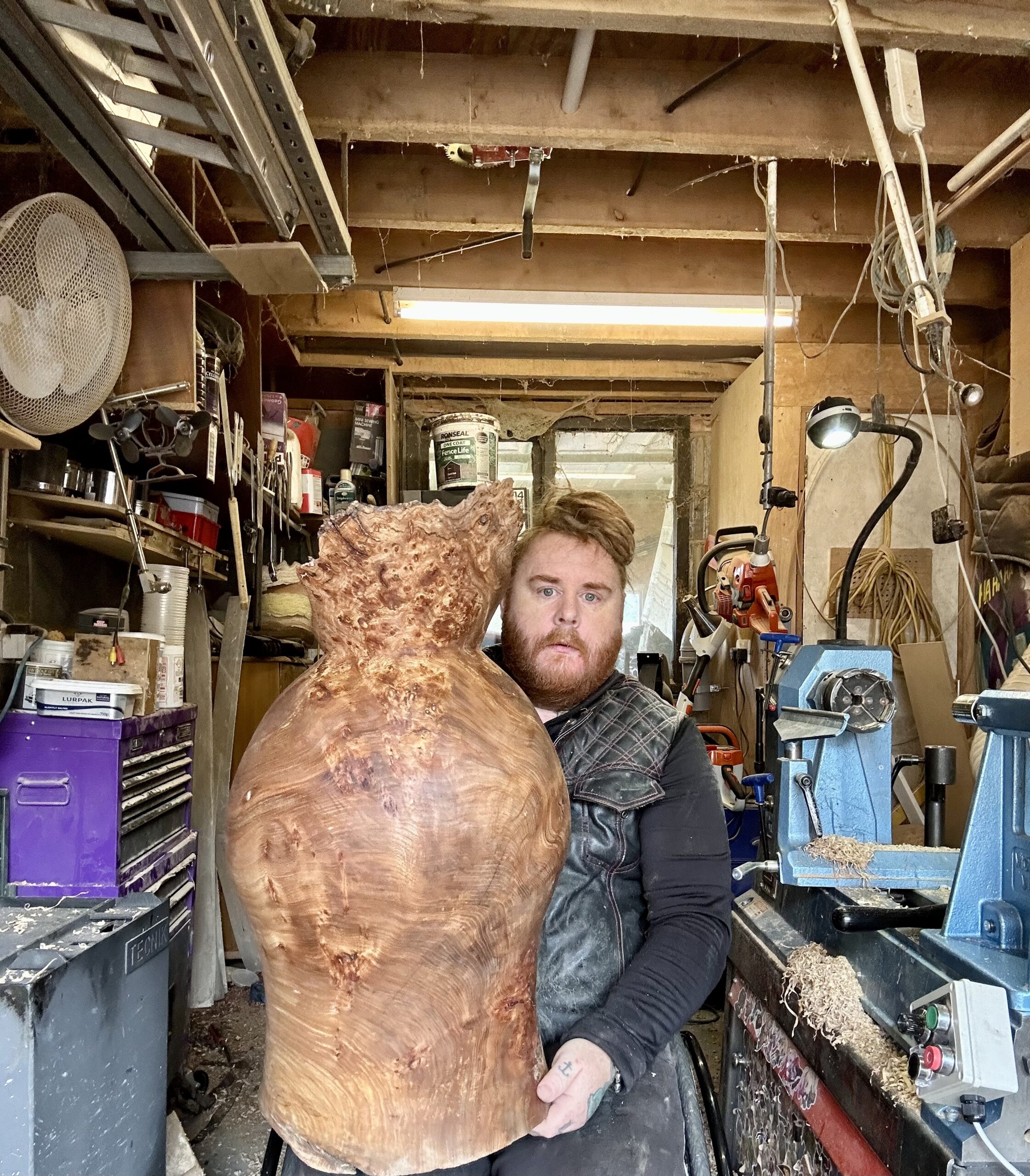 Elm Burl Saxson Vase Sculpture - Image 9