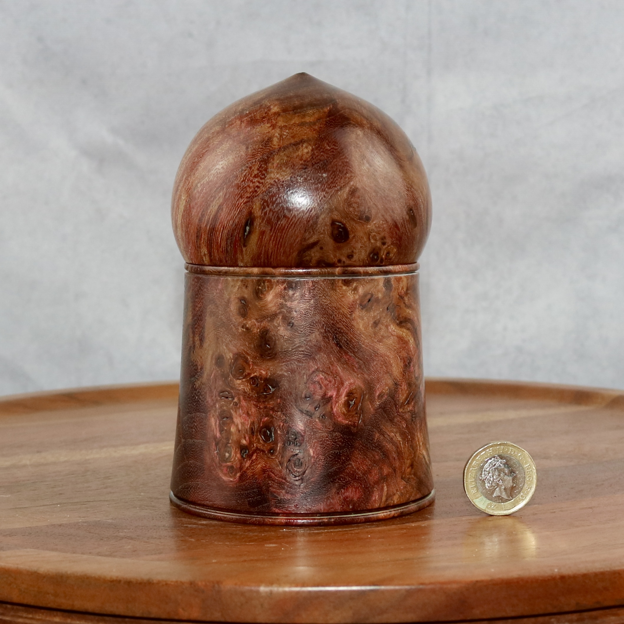 Stabilised elm burl wooden box 2